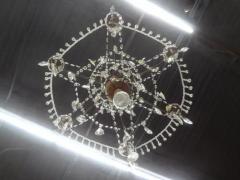 Large 19th Century Italian Genovese Giltwood and Crystal Chandelier - 3649518