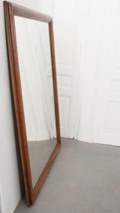Large 19th Century Provincial Carved Walnut Mirror - 1328981