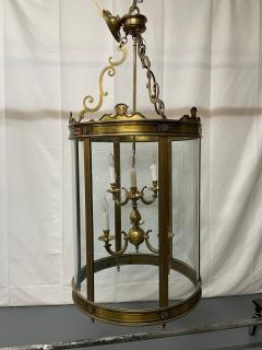 Large 19th Century Solid Bronze Gothic Lantern Six Lights Circular - 4464682