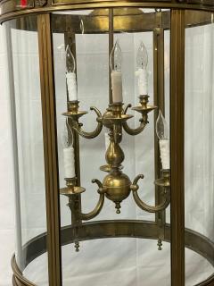 Large 19th Century Solid Bronze Gothic Lantern Six Lights Circular - 4464683