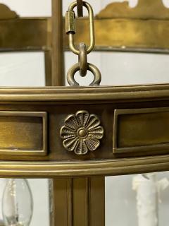 Large 19th Century Solid Bronze Gothic Lantern Six Lights Circular - 4464686