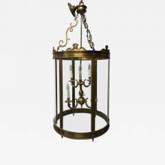 Large 19th Century Solid Bronze Gothic Lantern Six Lights Circular - 4464718