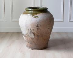 Large 19th Century Spanish Terracotta Storage Jar with Green Glaze - 4282347
