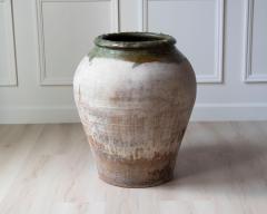 Large 19th Century Spanish Terracotta Storage Jar with Green Glaze - 4282363