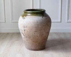 Large 19th Century Spanish Terracotta Storage Jar with Green Glaze - 4282371