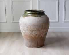 Large 19th Century Spanish Terracotta Storage Jar with Green Glaze - 4282432