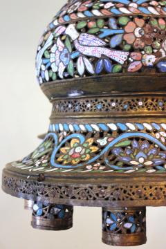 Large 19th Century Syrian Enamel on Copper Lantern - 3275683