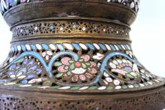 Large 19th Century Syrian Enamel on Copper Lantern - 3275685