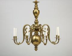 Large 19th c Dutch brass chandelier - 1387184