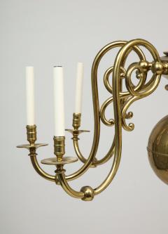 Large 19th c Dutch brass chandelier - 1387186