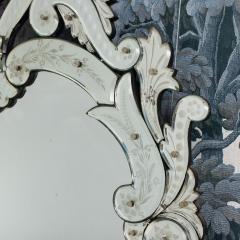 Large 19th c Venetian Reverse Etched Mirror with Original Beveled Mirror Plate - 4647802