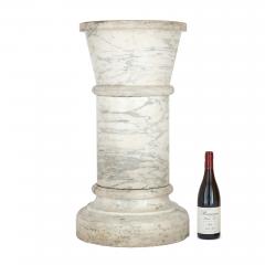Large 19th century Neoclassical style white marble pedestal - 3204548