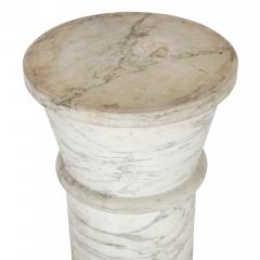 Large 19th century Neoclassical style white marble pedestal - 3204549