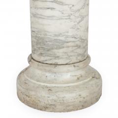 Large 19th century Neoclassical style white marble pedestal - 3204550