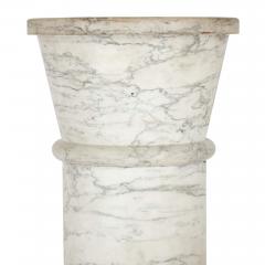 Large 19th century Neoclassical style white marble pedestal - 3204551