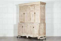 Large 19thC Bleached English Oak Housekeepers Cupboard - 3148439