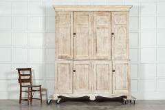 Large 19thC Bleached English Oak Housekeepers Cupboard - 3148441
