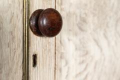 Large 19thC Bleached English Oak Housekeepers Cupboard - 3148446