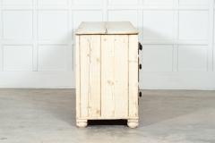Large 19thC Bleached English Pine Dresser Base - 3158486