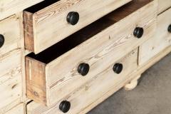 Large 19thC Bleached English Pine Dresser Base - 3158487