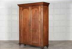 Large 19thC Country House Arched Pine Wardrobe - 2929856