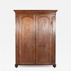 Large 19thC Country House Arched Pine Wardrobe - 2930560