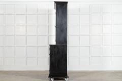 Large 19thC Ebonised English Ash Linen Cupboard - 4131441