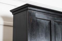 Large 19thC Ebonised English Ash Linen Cupboard - 4131442