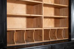 Large 19thC Ebonised English Ash Linen Cupboard - 4131447