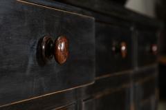 Large 19thC Ebonised English Glazed Pine Dresser - 3686033