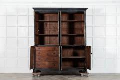 Large 19thC Ebonised English Oak Housekeepers Cupboard - 4051288