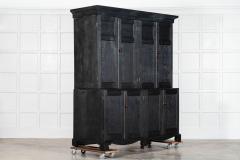 Large 19thC Ebonised English Oak Housekeepers Cupboard - 4051289