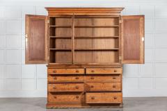 Large 19thC English Ash Housekeepers Cabinet - 2897788