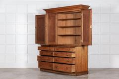 Large 19thC English Ash Housekeepers Cabinet - 2897792
