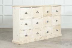 Large 19thC English Bleached Pine Haberdashery Drawers - 3220882