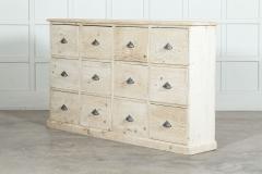 Large 19thC English Bleached Pine Haberdashery Drawers - 3220884