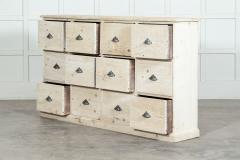 Large 19thC English Bleached Pine Haberdashery Drawers - 3220885