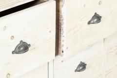 Large 19thC English Bleached Pine Haberdashery Drawers - 3220890