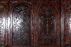 Large 19thC English Breakfront Mahogany Carved Linen Press - 4039755