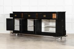 Large 19thC English Country Ebonised Pine Dresser Base - 4290860