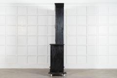 Large 19thC English Ebonised Fruitwood Pine Glazed Bookcase Dresser - 4220578