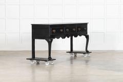 Large 19thC English Ebonised Lacquered Oak Dresser Base - 4270768