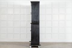 Large 19thC English Ebonised Oak Glazed Cabinet - 4229275