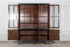 Large 19thC English Ebonised Oak Glazed Dresser Cabinet - 2888531