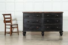 Large 19thC English Ebonised Pine Bank Drawers - 3417687