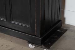 Large 19thC English Ebonised Pine Butlers Pantry Cabinet - 3949432