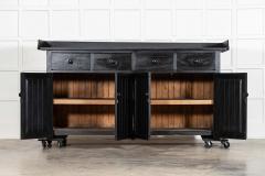 Large 19thC English Ebonised Pine Dresser Base - 4290875