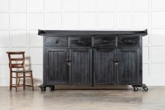 Large 19thC English Ebonised Pine Dresser Base - 4290878