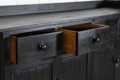 Large 19thC English Ebonised Pine Dresser Base - 4290883