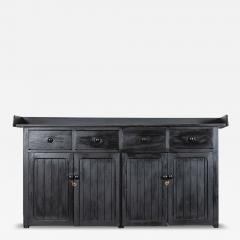 Large 19thC English Ebonised Pine Dresser Base - 4290911